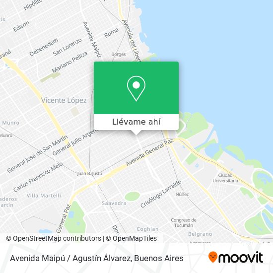 Mapa de Avenida Maipú / Agustín Álvarez