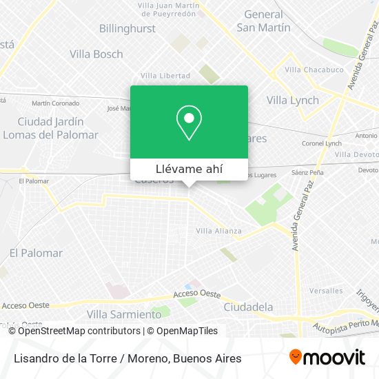 Mapa de Lisandro de la Torre / Moreno