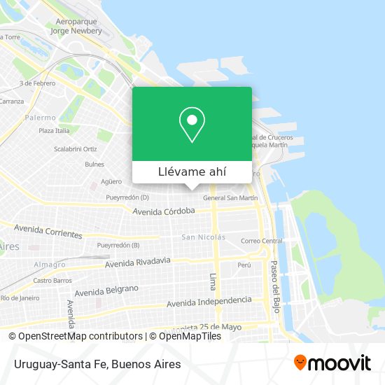 Mapa de Uruguay-Santa Fe