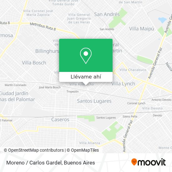 Mapa de Moreno / Carlos Gardel