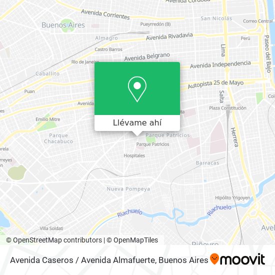 Mapa de Avenida Caseros / Avenida Almafuerte