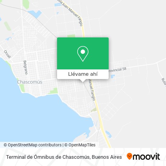 Mapa de Terminal de Ómnibus de Chascomús