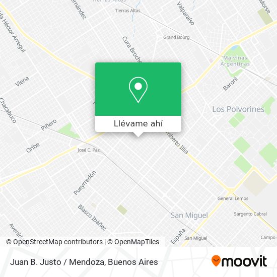 Mapa de Juan B. Justo / Mendoza