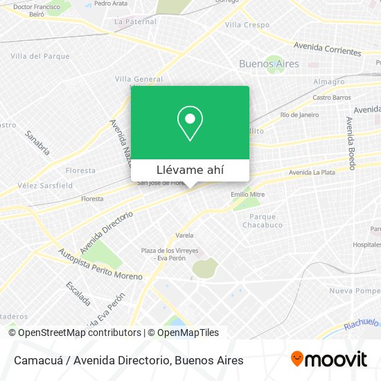 Mapa de Camacuá / Avenida Directorio