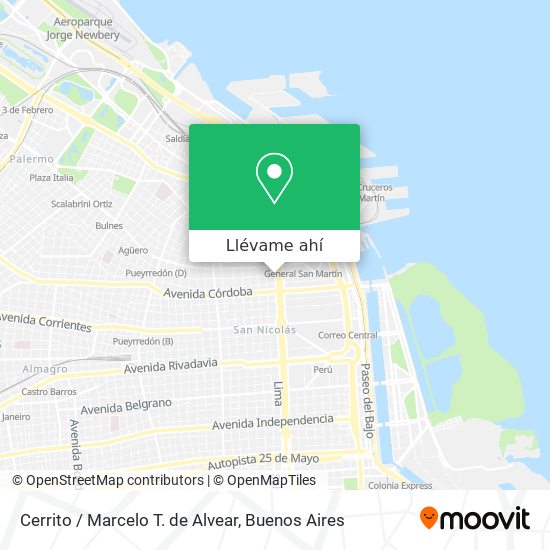 Mapa de Cerrito / Marcelo T. de Alvear