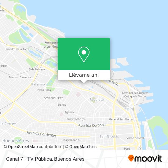 Mapa de Canal 7 - TV Pública