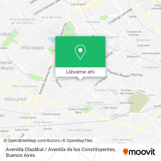 Mapa de Avenida Olazábal / Avenida de los Constituyentes
