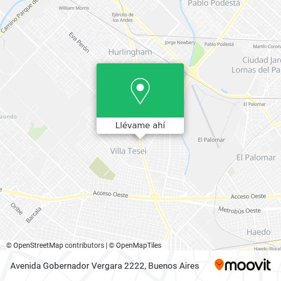 Mapa de Avenida Gobernador Vergara 2222