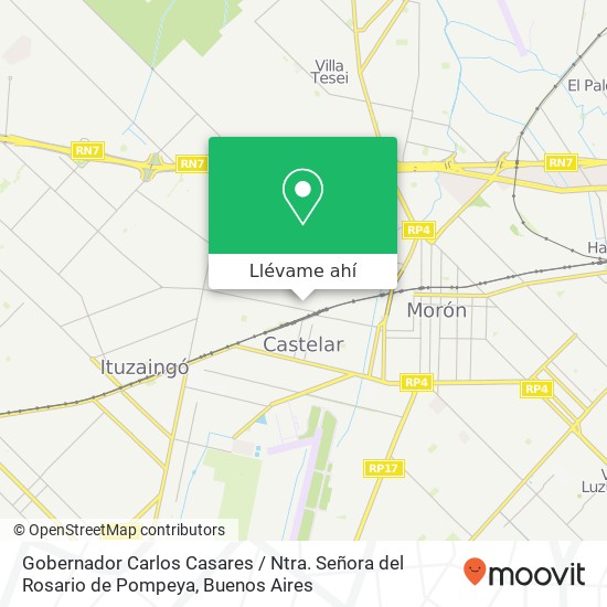 Mapa de Gobernador Carlos Casares / Ntra. Señora del Rosario de Pompeya