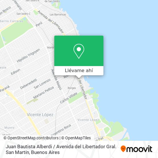 Mapa de Juan Bautista Alberdi / Avenida del Libertador Gral. San Martín