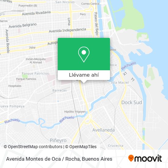 Mapa de Avenida Montes de Oca / Rocha