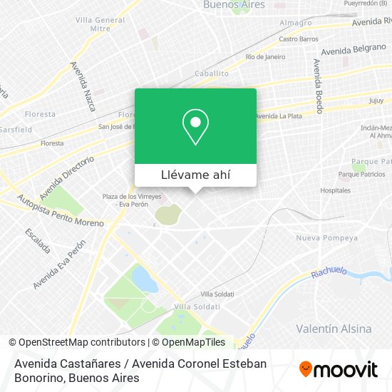 Mapa de Avenida Castañares / Avenida Coronel Esteban Bonorino