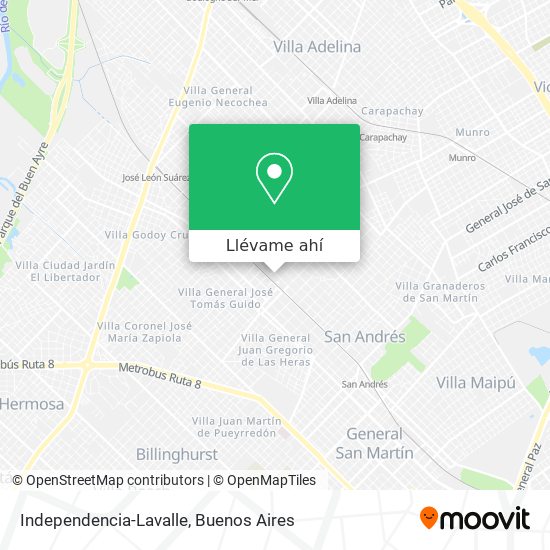 Mapa de Independencia-Lavalle