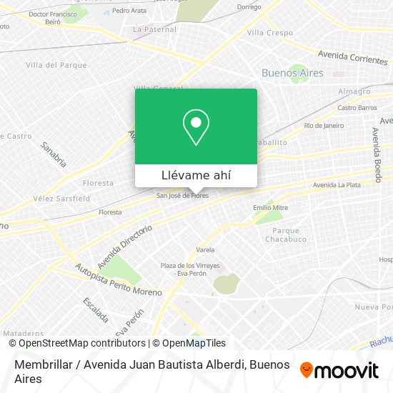 Mapa de Membrillar / Avenida Juan Bautista Alberdi