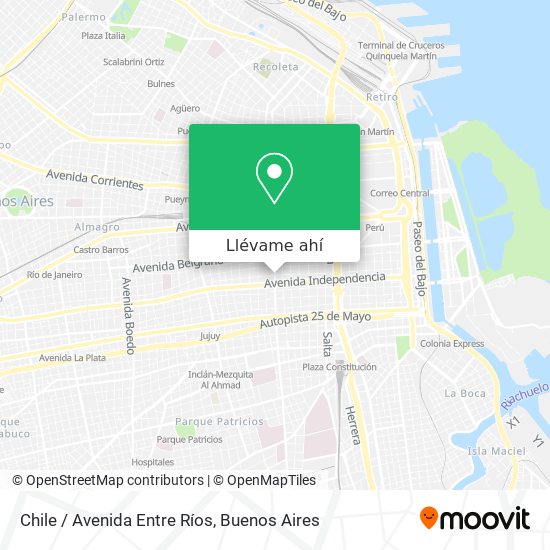 Mapa de Chile / Avenida Entre Ríos