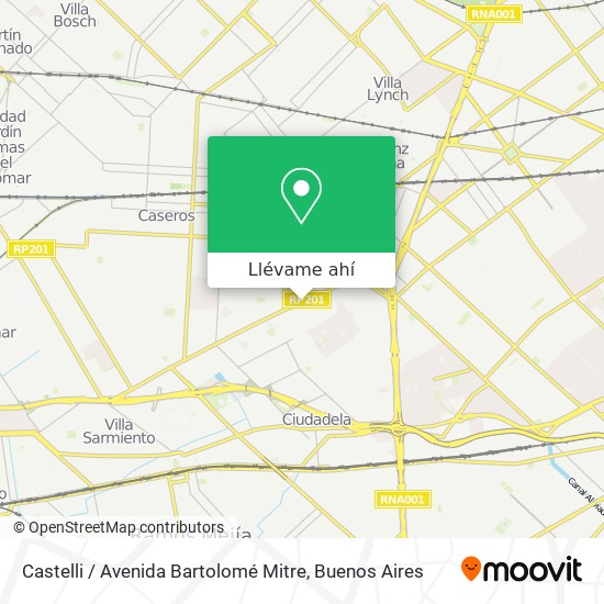 Mapa de Castelli / Avenida Bartolomé Mitre
