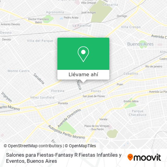 Cómo llegar a Salones para Fiestas-Fantasy R Fiestas Infantiles y Eventos  en Distrito Federal en Colectivo, Tren o Subte?