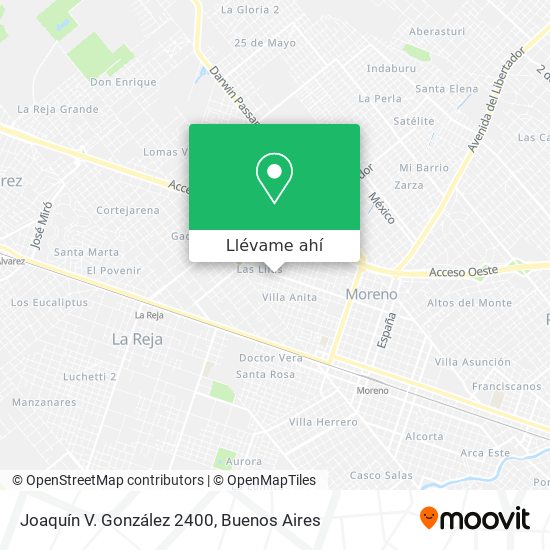Mapa de Joaquín V. González 2400
