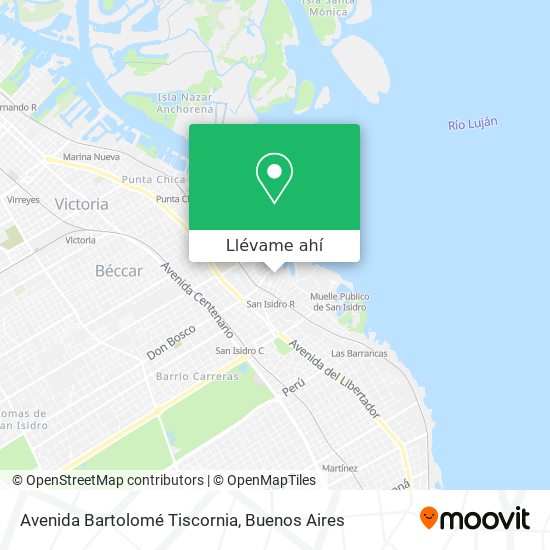 Mapa de Avenida Bartolomé Tiscornia