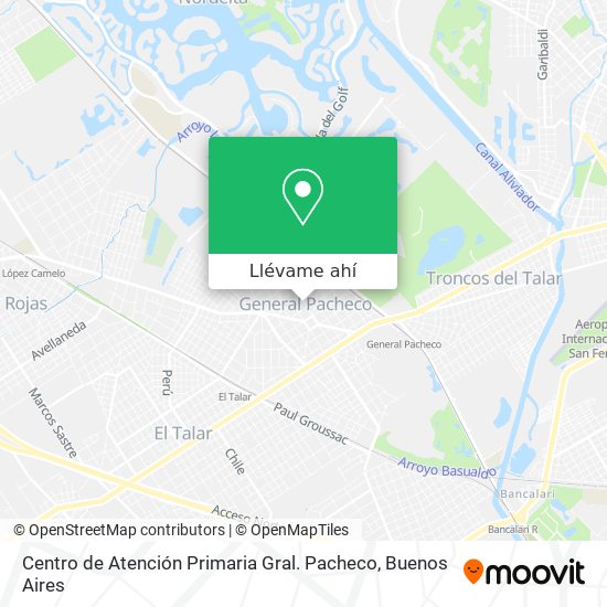 Mapa de Centro de Atención Primaria Gral. Pacheco