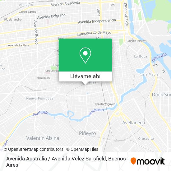 Mapa de Avenida Australia / Avenida Vélez Sársfield