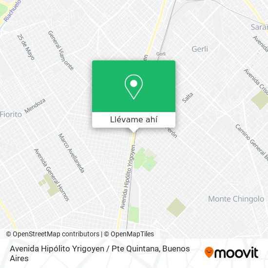 Mapa de Avenida Hipólito Yrigoyen / Pte Quintana
