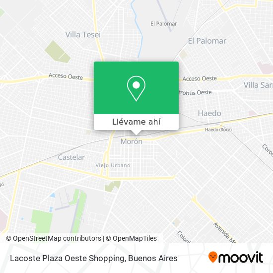 Mapa de Lacoste Plaza Oeste Shopping