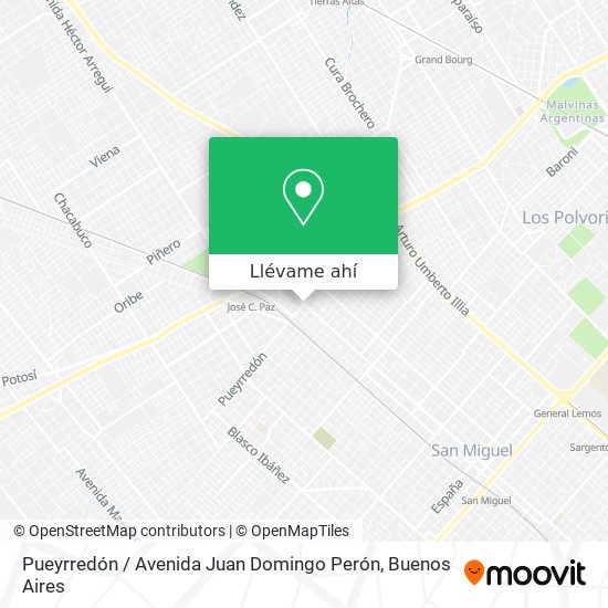 Mapa de Pueyrredón / Avenida Juan Domingo Perón