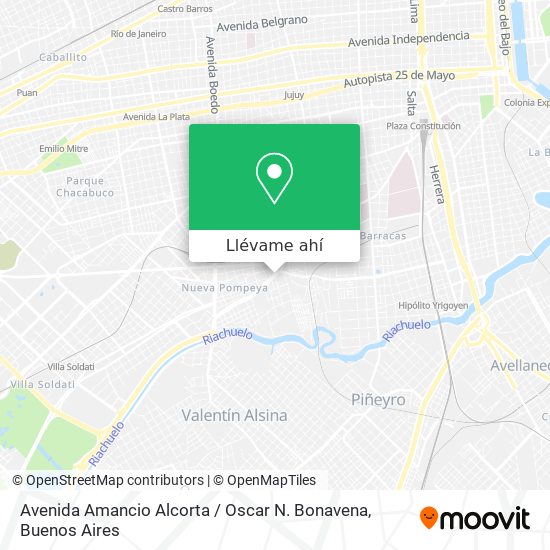 Mapa de Avenida Amancio Alcorta / Oscar N. Bonavena