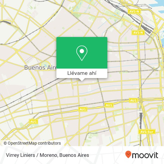 Mapa de Virrey Liniers / Moreno