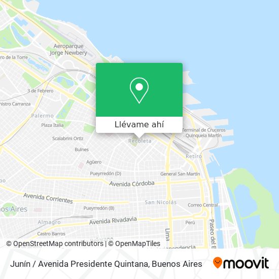Mapa de Junín / Avenida Presidente Quintana
