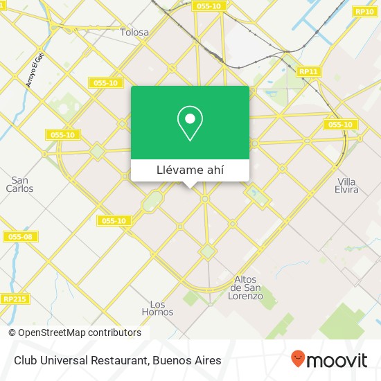 Mapa de Club Universal Restaurant