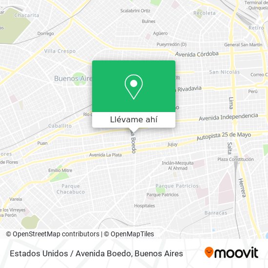 Mapa de Estados Unidos / Avenida Boedo