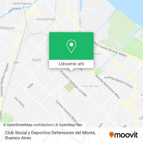 Mapa de Club Social y Deportivo Defensores del Monte