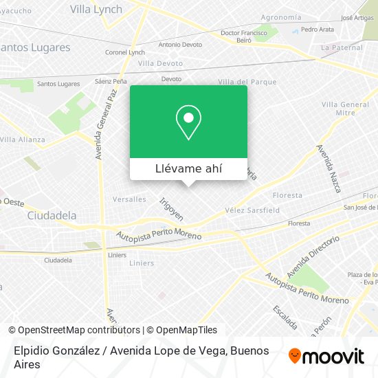 Mapa de Elpidio González / Avenida Lope de Vega