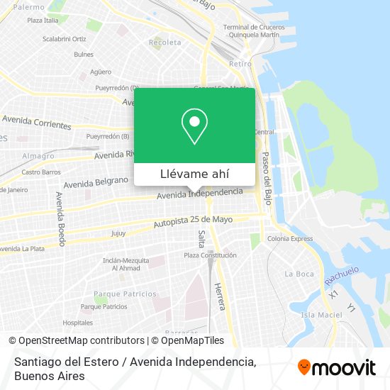 Mapa de Santiago del Estero / Avenida Independencia