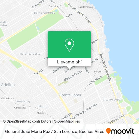 Mapa de General José María Paz / San Lorenzo