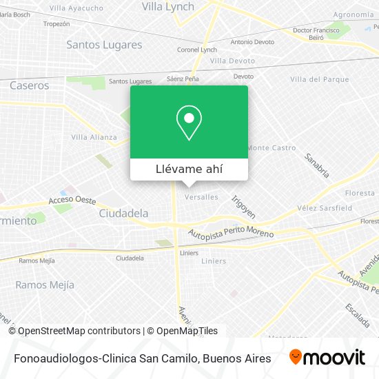 Mapa de Fonoaudiologos-Clinica San Camilo