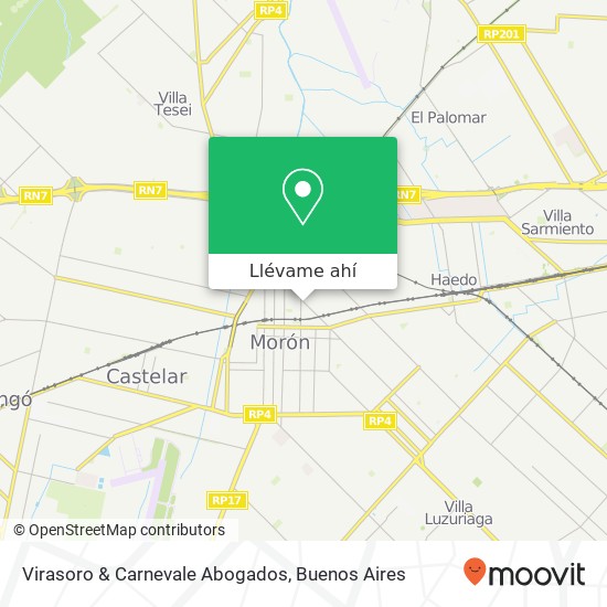 Mapa de Virasoro & Carnevale Abogados