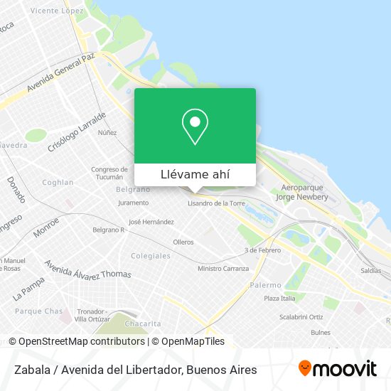 Mapa de Zabala / Avenida del Libertador