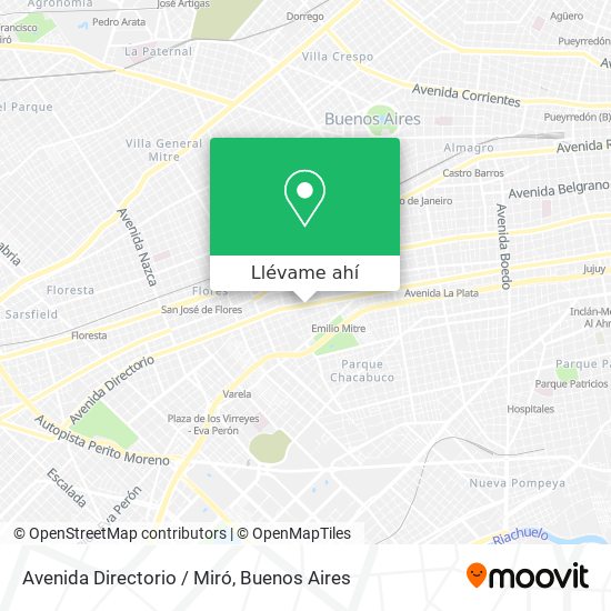 Mapa de Avenida Directorio / Miró