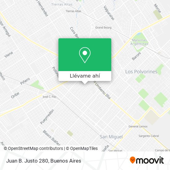 Mapa de Juan B. Justo 280