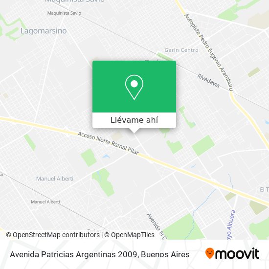 Mapa de Avenida Patricias Argentinas 2009