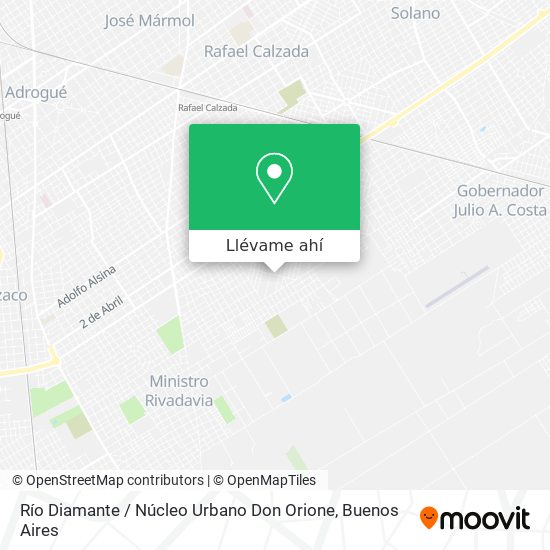 Mapa de Río Diamante / Núcleo Urbano Don Orione