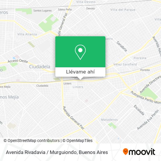 Mapa de Avenida Rivadavia / Murguiondo