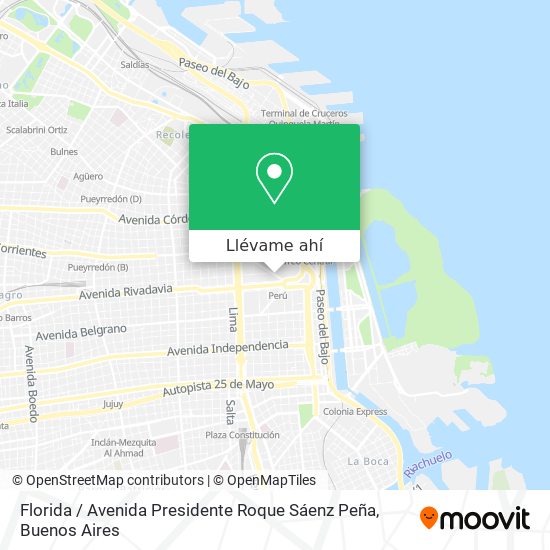 Mapa de Florida / Avenida Presidente Roque Sáenz Peña