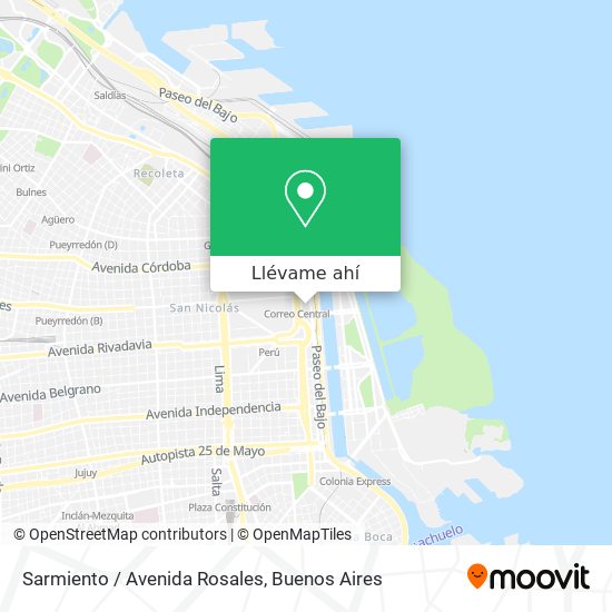 Mapa de Sarmiento / Avenida Rosales