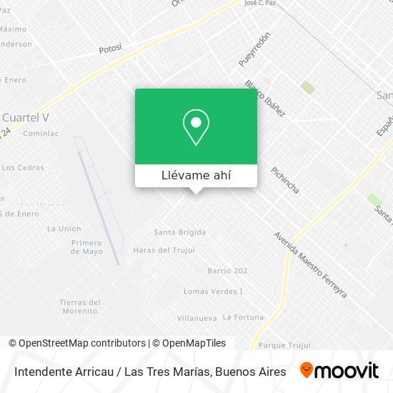 Mapa de Intendente Arricau / Las Tres Marías