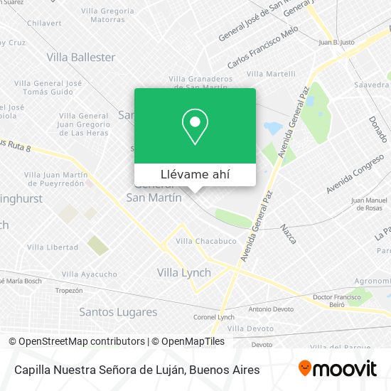 Mapa de Capilla Nuestra Señora de Luján