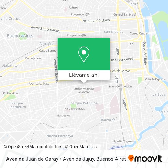 Mapa de Avenida Juan de Garay / Avenida Jujuy